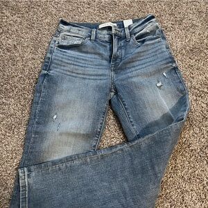 Eunina High Rise Straight Leg Jeans (minimally distressed)